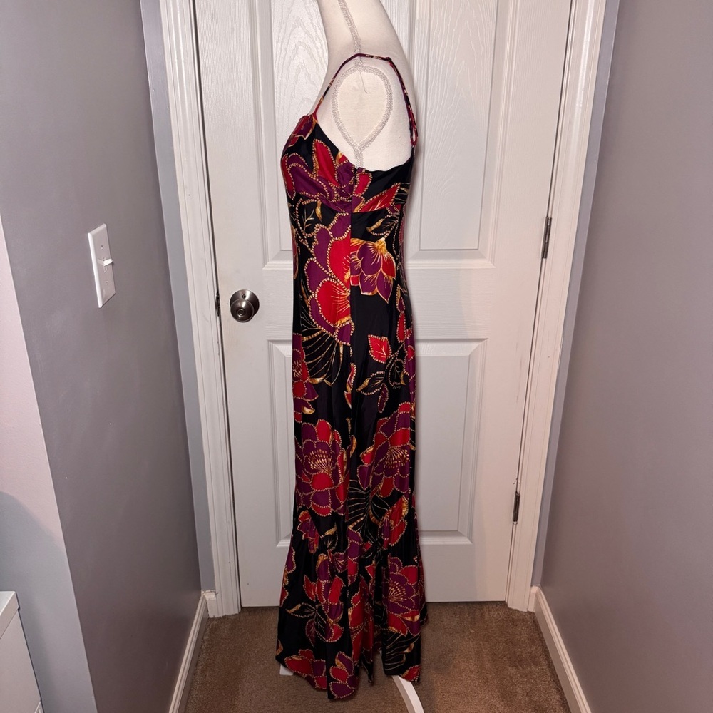 FARM RIO Black Shiny Chita Lenzing Ecovero Maxi Dress - Picture 5 of 16